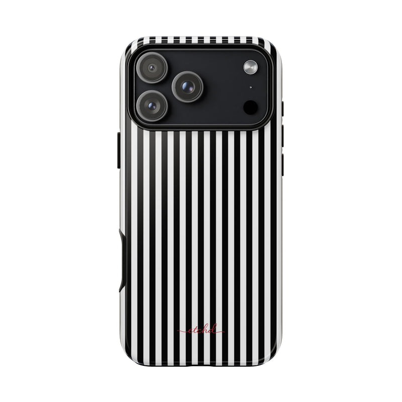 Black & White Striped Phone Case by etchd, view 59