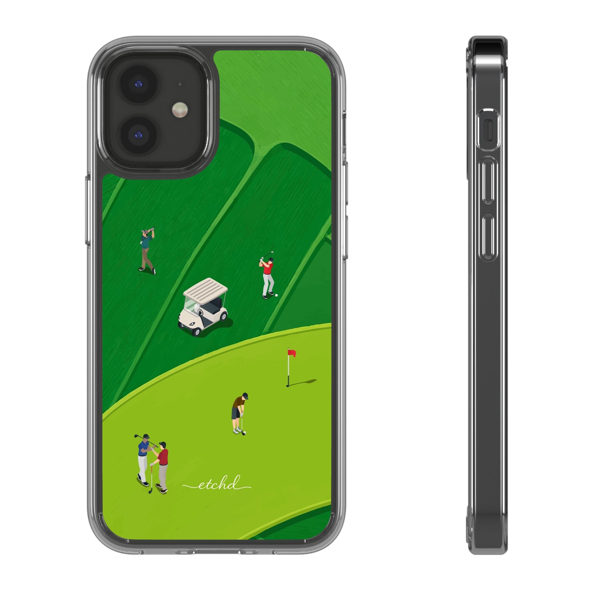 Golfers Clear Phone Case by etchd, view 2