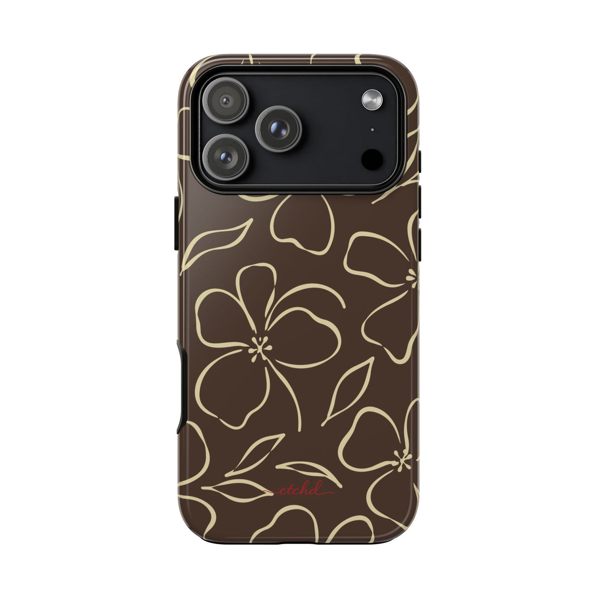Butter & Brown Floral Phone Case by etchd, view 59