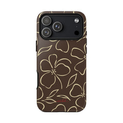 Butter & Brown Floral Phone Case by etchd, view 59