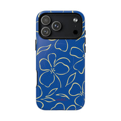 Cobalt & Butter Floral Magnetic Phone Case by etchd, view 31