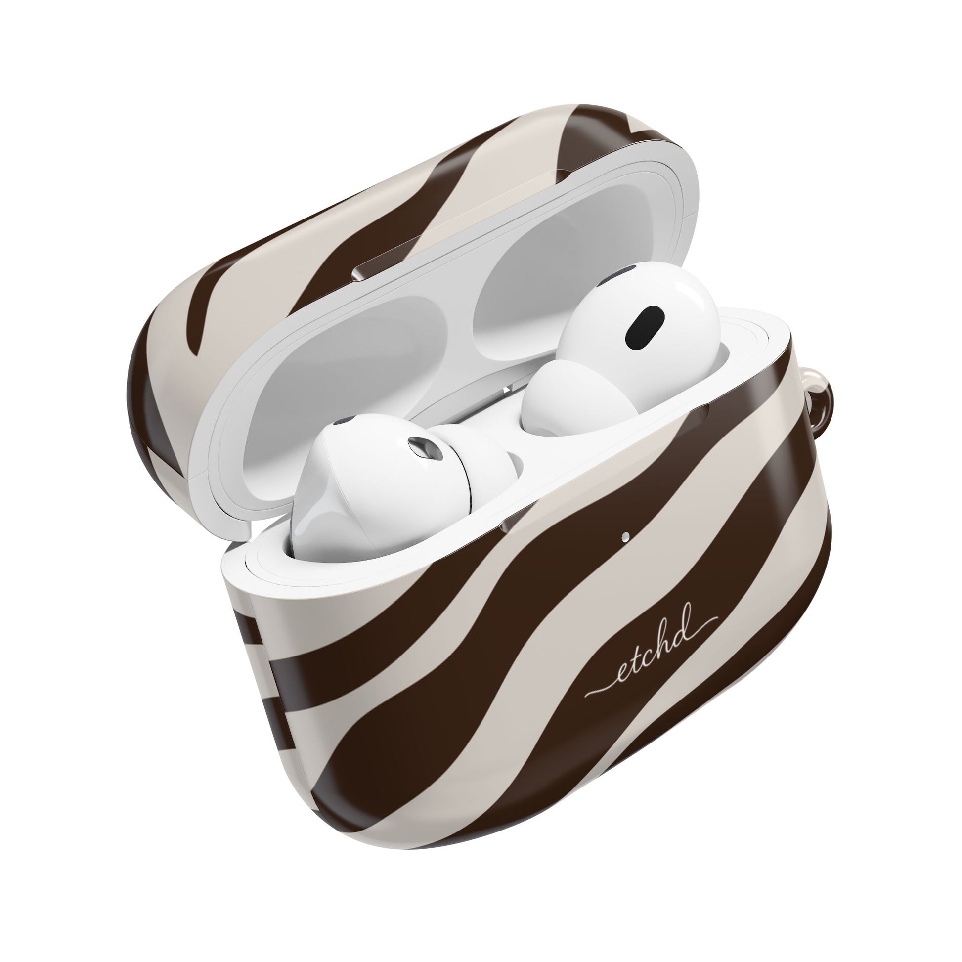 Brown Zebra AirPod Case by etchd, view 9