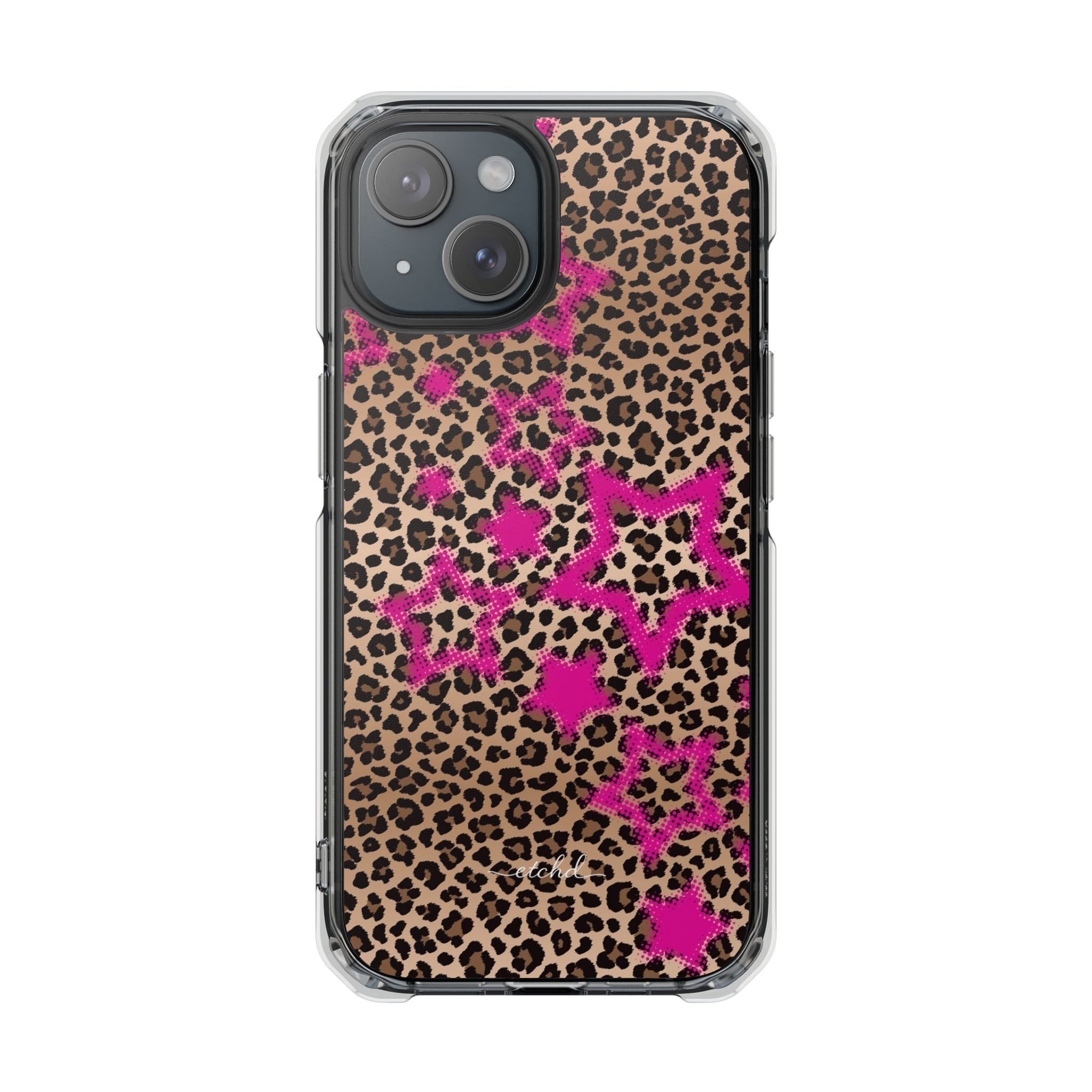 Y2K Leopard Clear Magnetic Phone Case by etchd, view 2