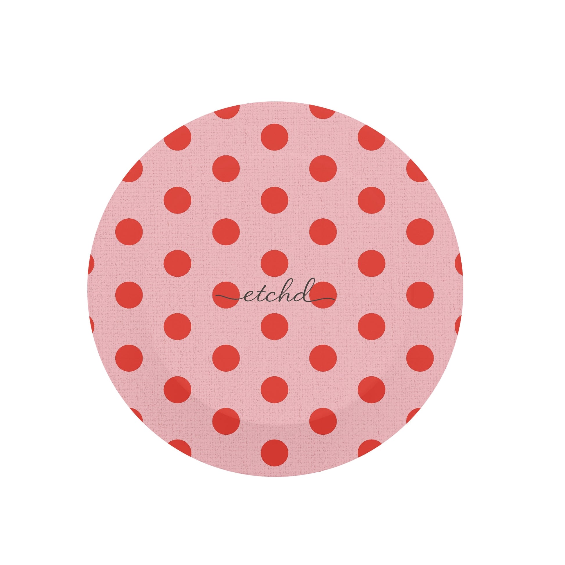 Poppy And Blush Polka Dot Phone Grip And Stand by etchd, view 2