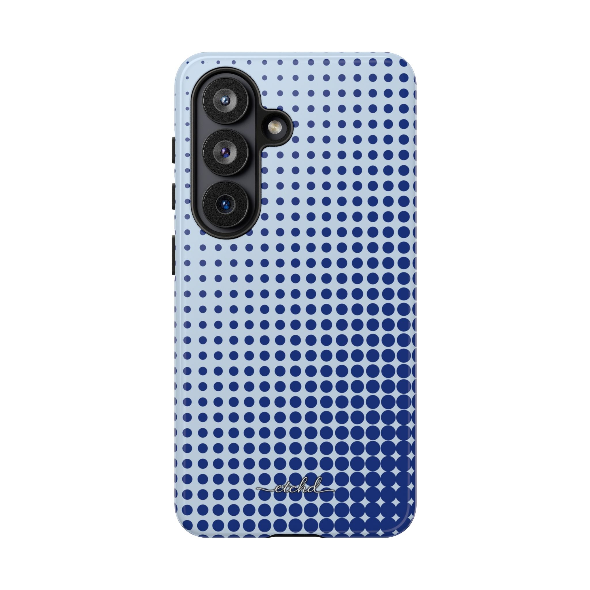 Cobalt Halftone Phone Case by etchd, view 61
