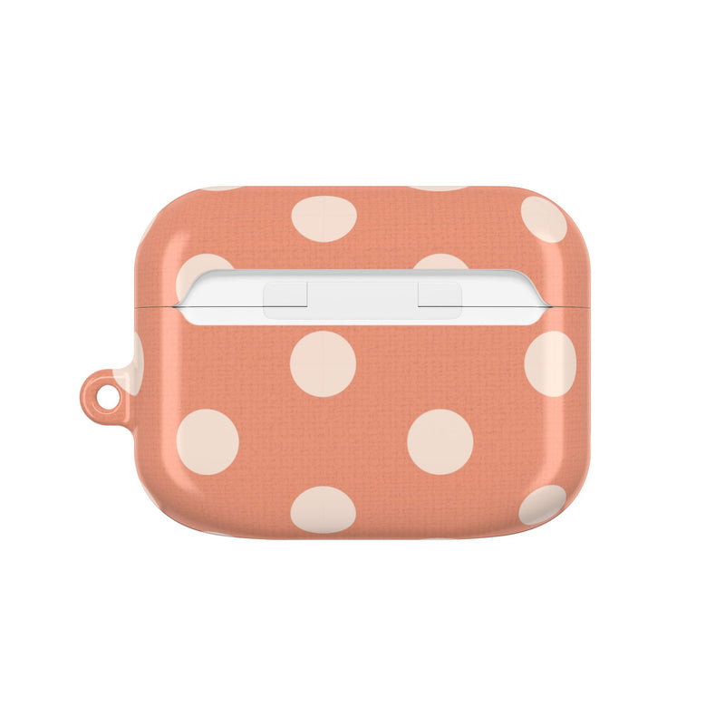 Cream & Coral Polka Dot AirPod Case by etchd, view 7