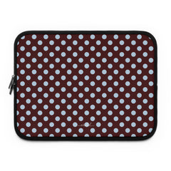 Cherry & Blue Polka Dot Laptop Sleeve by etchd