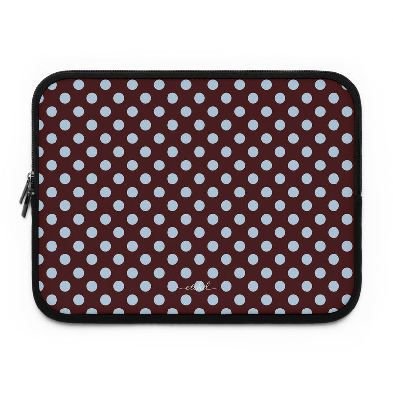 Cherry & Blue Polka Dot Laptop Sleeve-zoom-