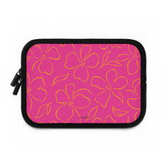 Pink & Orange Floral Laptop Sleeve by etchd, view 2