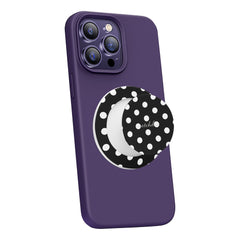 White & Black Polka Dot Phone Grip And Stand by etchd, view 7