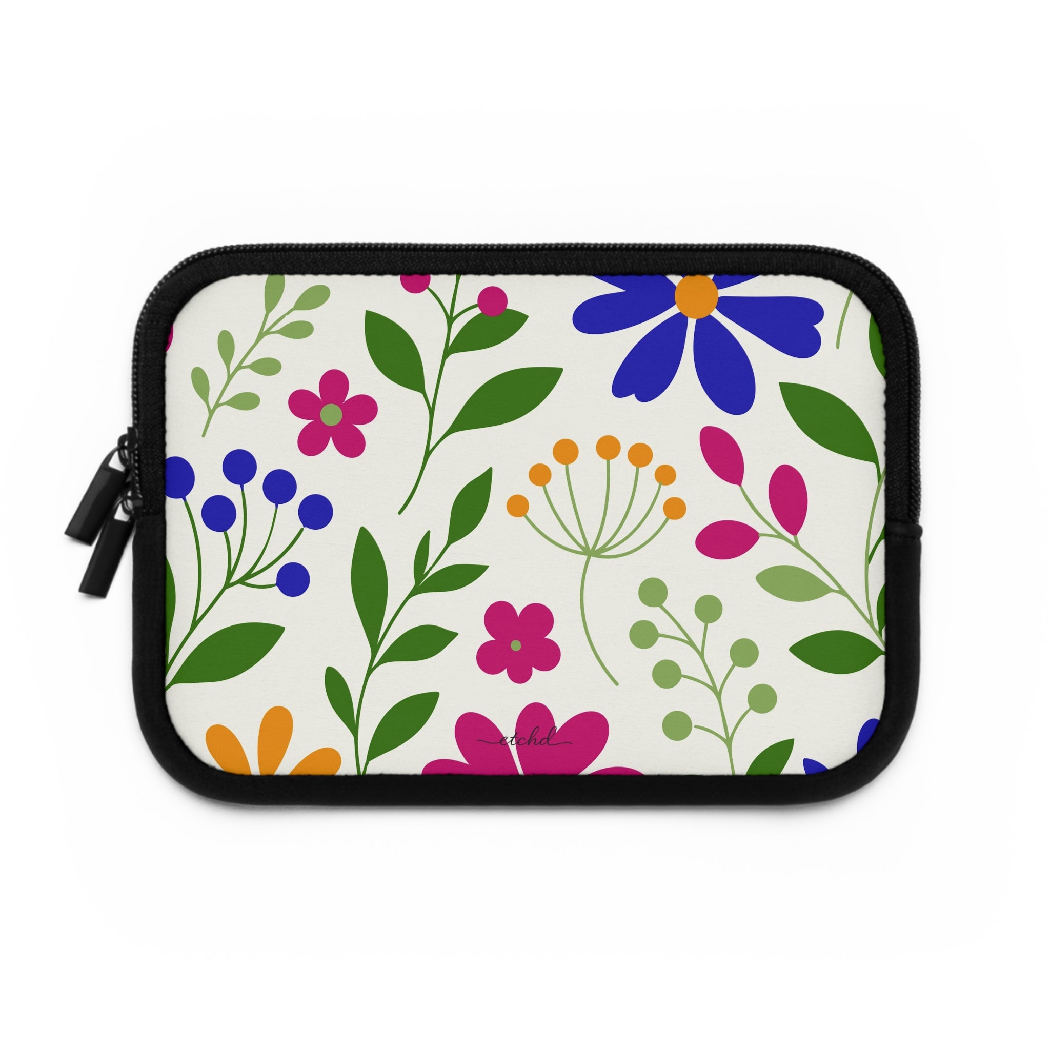 Funky Floral Laptop Sleeve by etchd, view 2