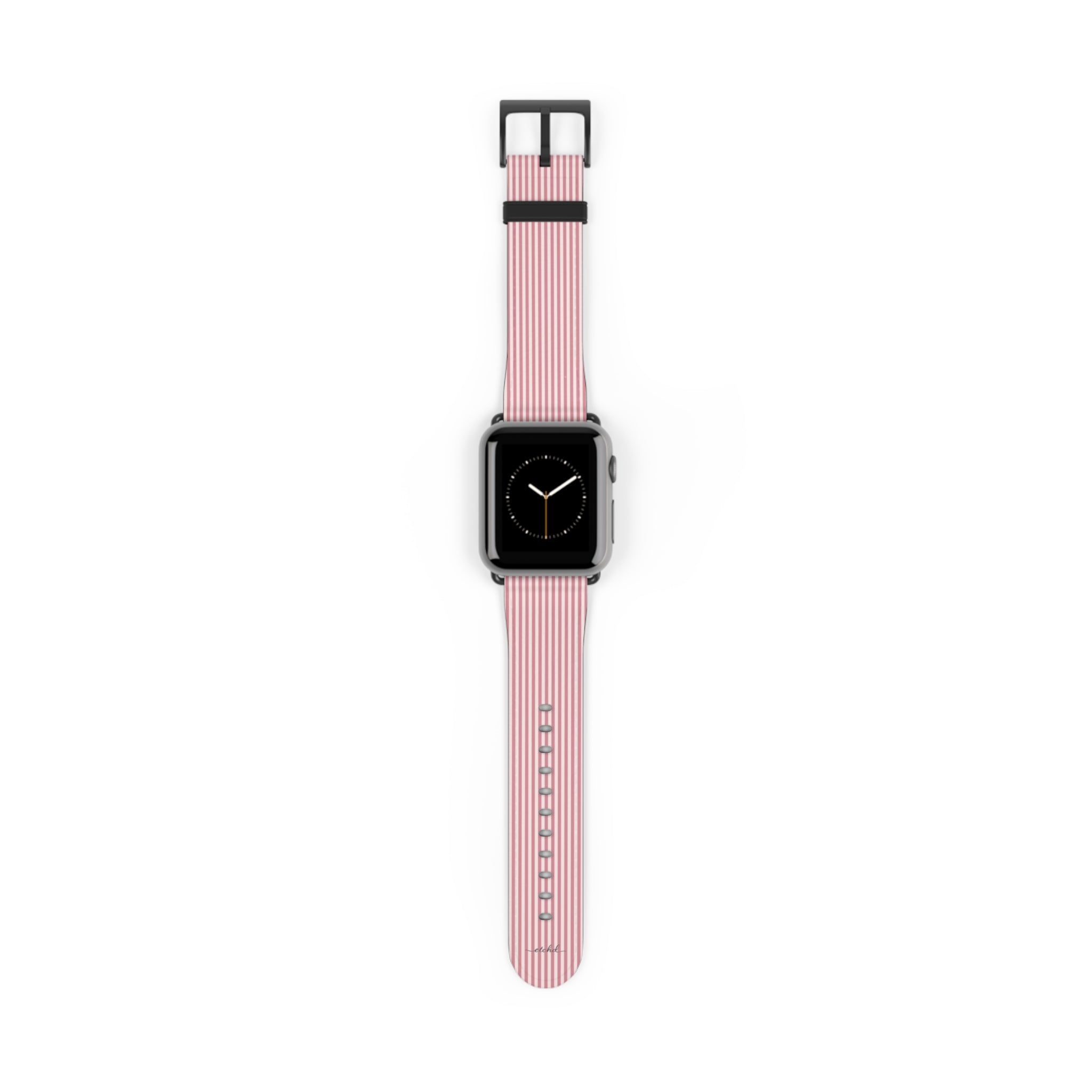 Blush & Cream Striped Smartwatch Strap by etchd