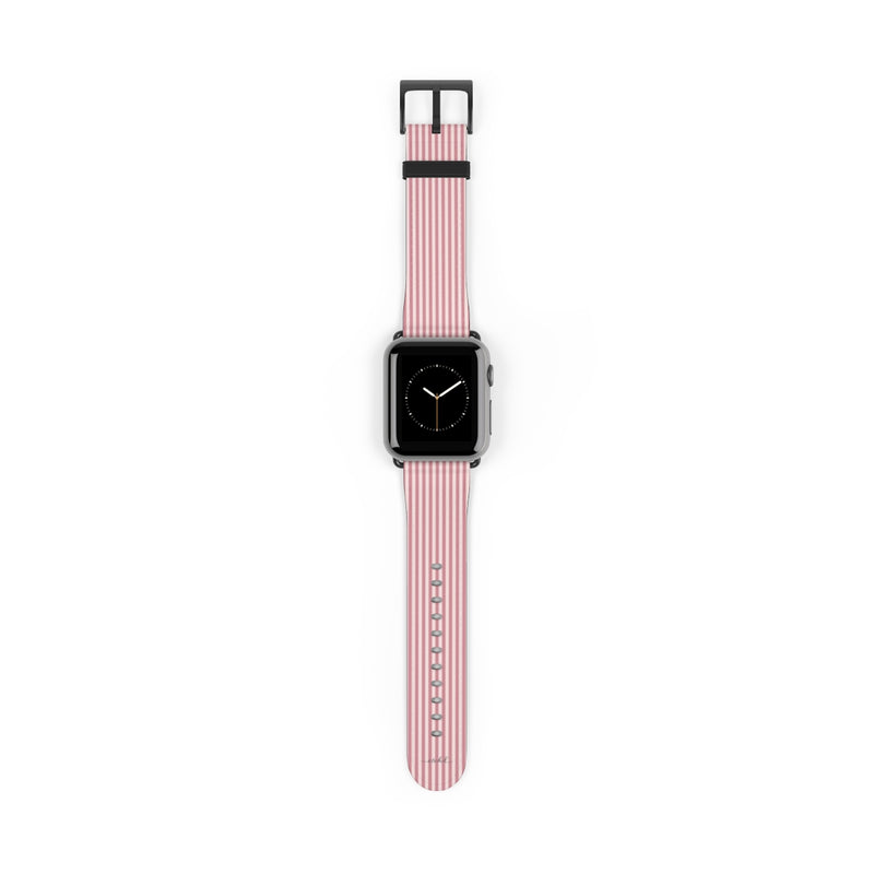 Blush & Cream Striped Correa para smartwatch de etchd