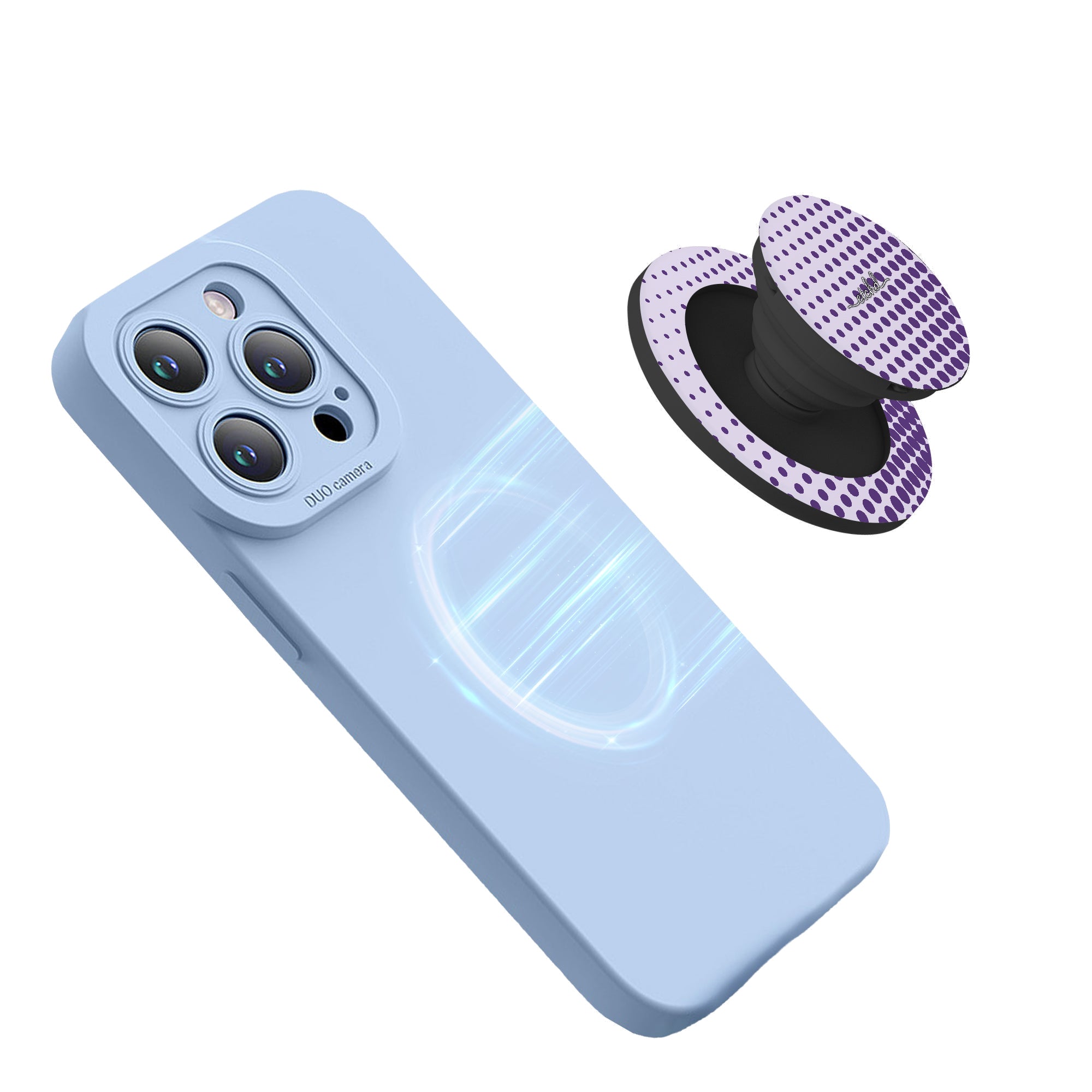 Grape Halftone Phone Grip And Stand by etchd, view 5