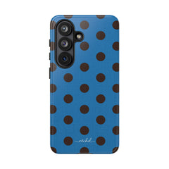 Espresso And Cerulean Polka Dot Phone Case by etchd, view 30