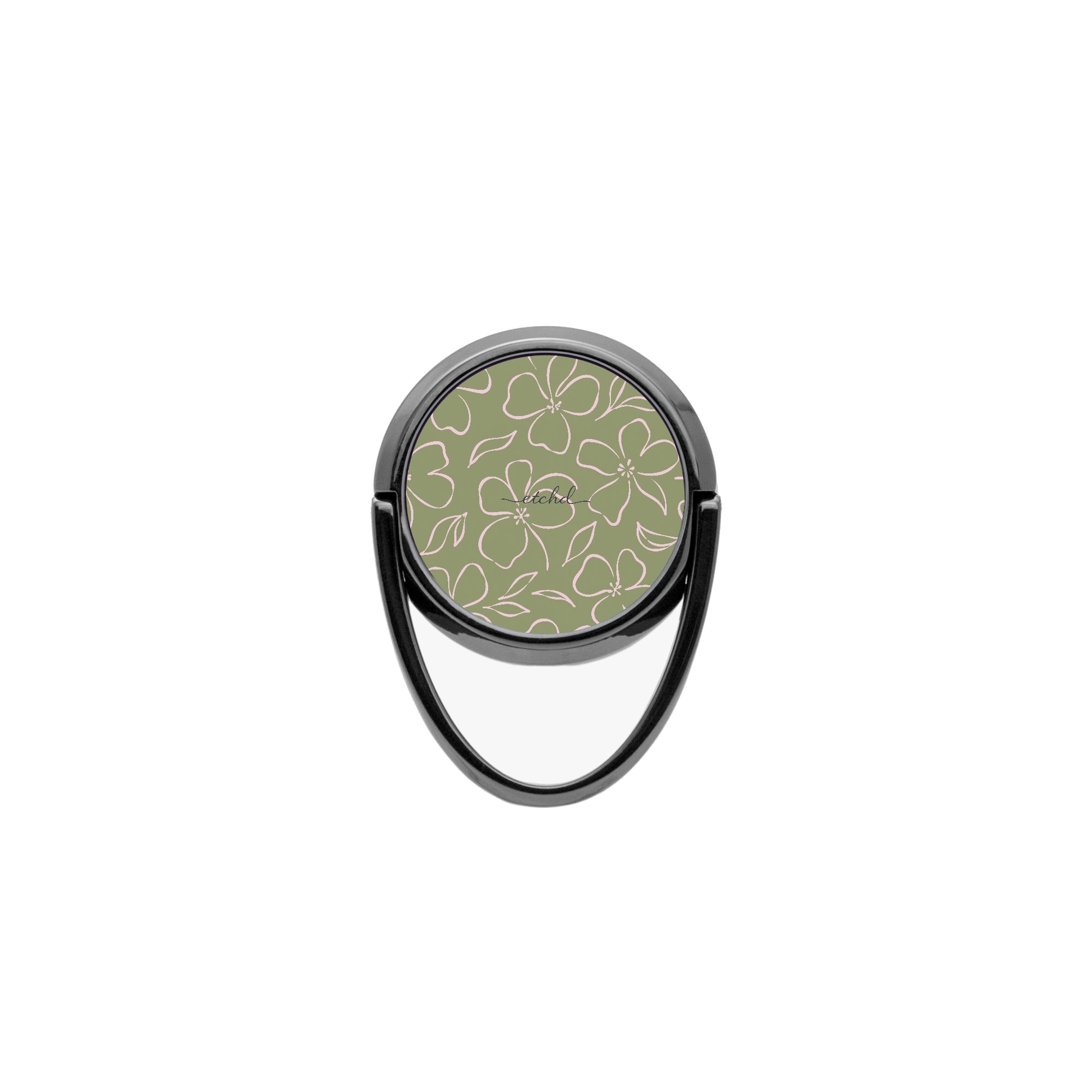 Green & Pink Floral Phone Ring Holder by etchd, view 4