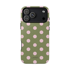 Pink & Green Polka Dot Magnetic Phone Case by etchd, view 31