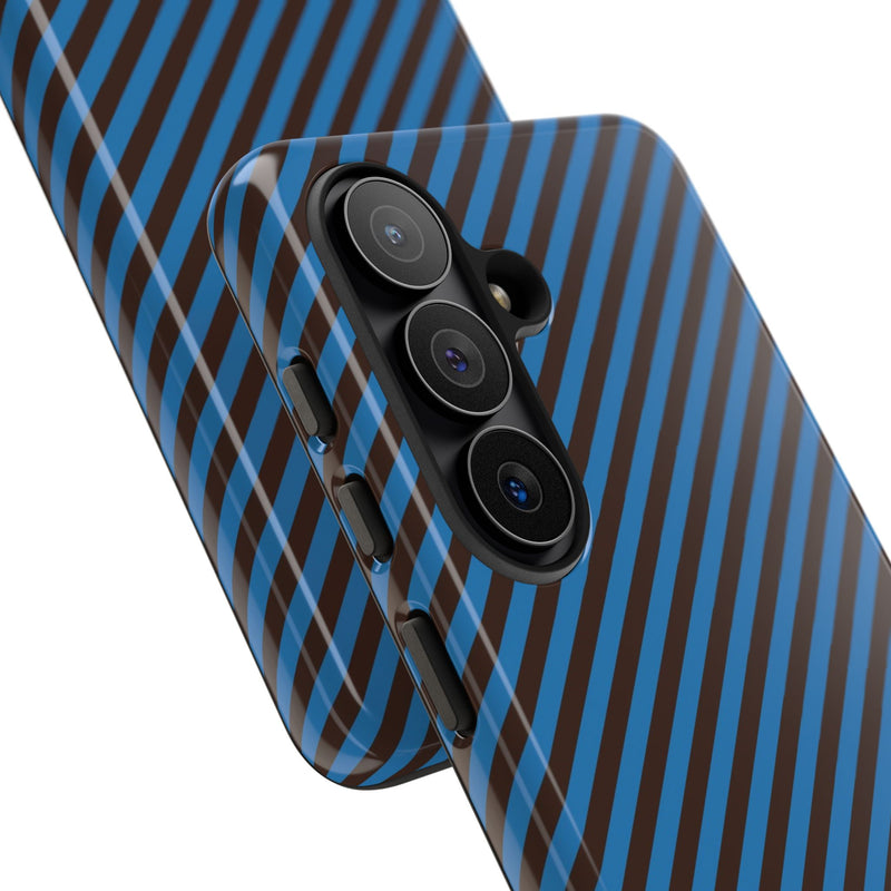 Espresso And Cerulean Diagonal Phone Case by etchd, view 209