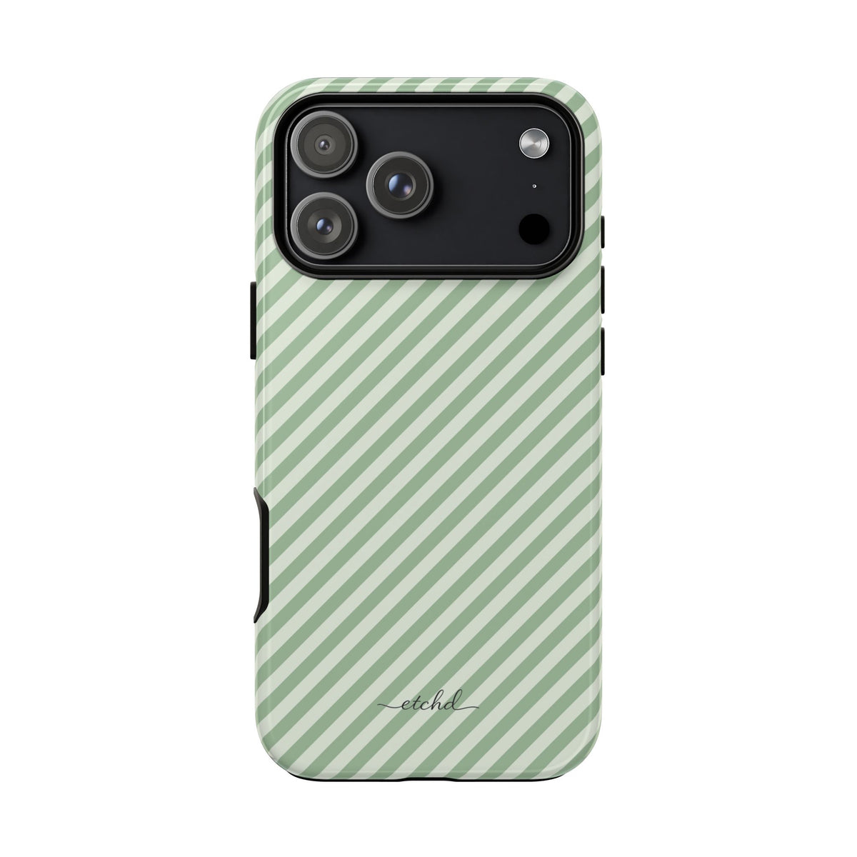 Sage & Cream Striped Diagonal Phone Case by etchd, view 59