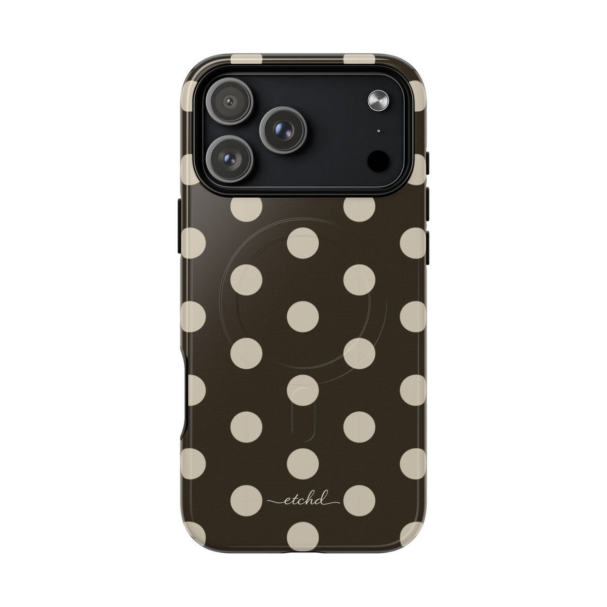 Cream & Brown Polka Dot Magnetic Phone Case by etchd, view 31