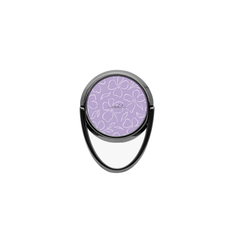 Lilac & Cream Floral Anneau de maintien téléphone-zoom-