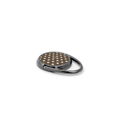 Brown And Butter Yellow Polka Dot Phone Ring Holder by etchd, view 2