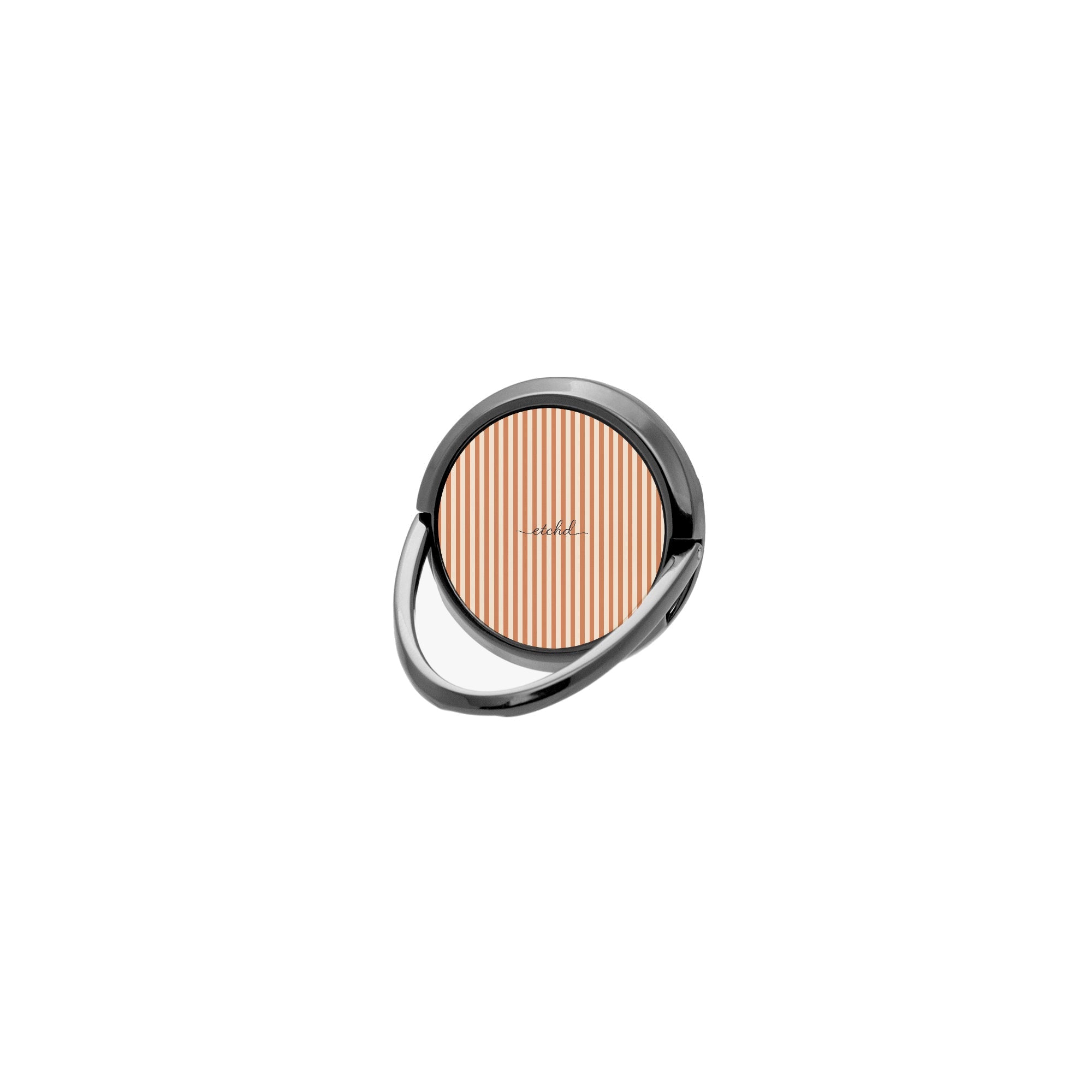 Terracotta & Cream Striped Phone Ring Holder by etchd