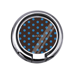 Cerulean & Espresso Polka Dot Slim Ring Holder by etchd