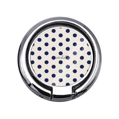 Navy & Cream Polka Dot Slim Ring Holder by etchd