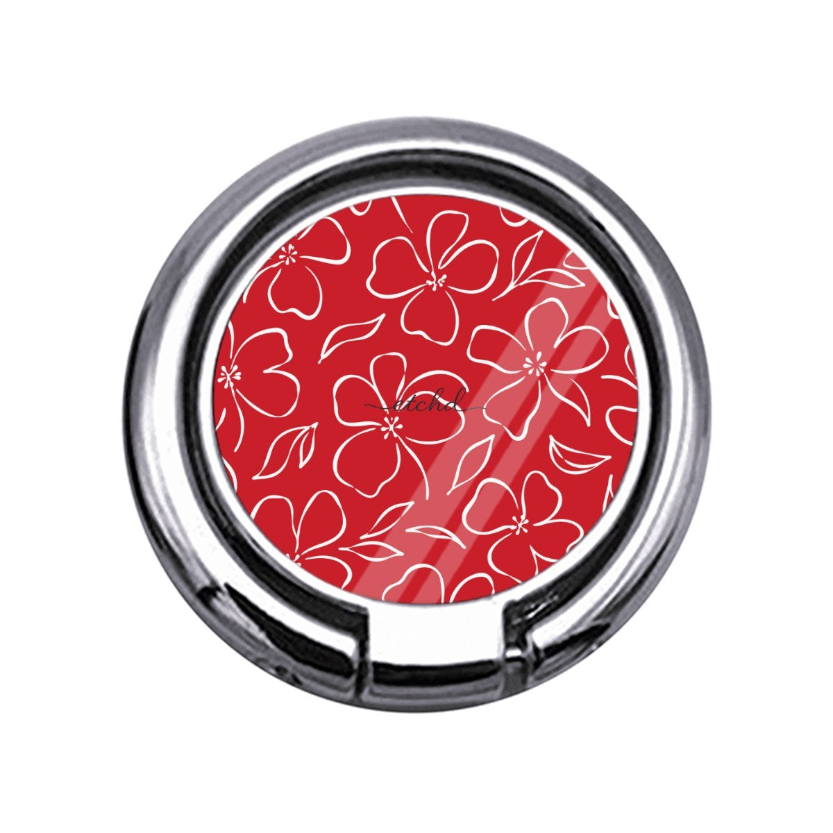 Classic Red & White Floral Slim Ring Holder by etchd