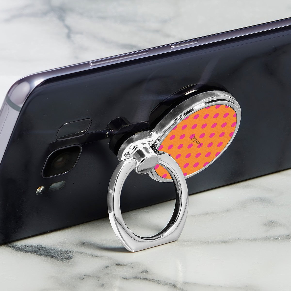 Pink & Orange Polka Dot Classic Ring Holder by etchd, view 2