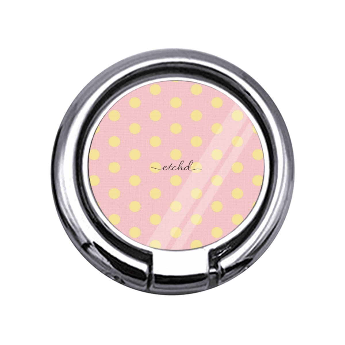 Butter & Pink Polka Dot Slim Ring Holder by etchd