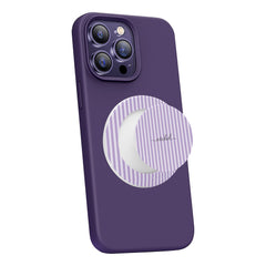 Lilac & Cream Striped Phone Grip And Stand by etchd, view 7
