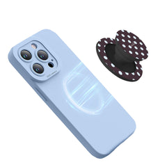 Blue And Plum Polka Dot Phone Grip And Stand by etchd, view 5