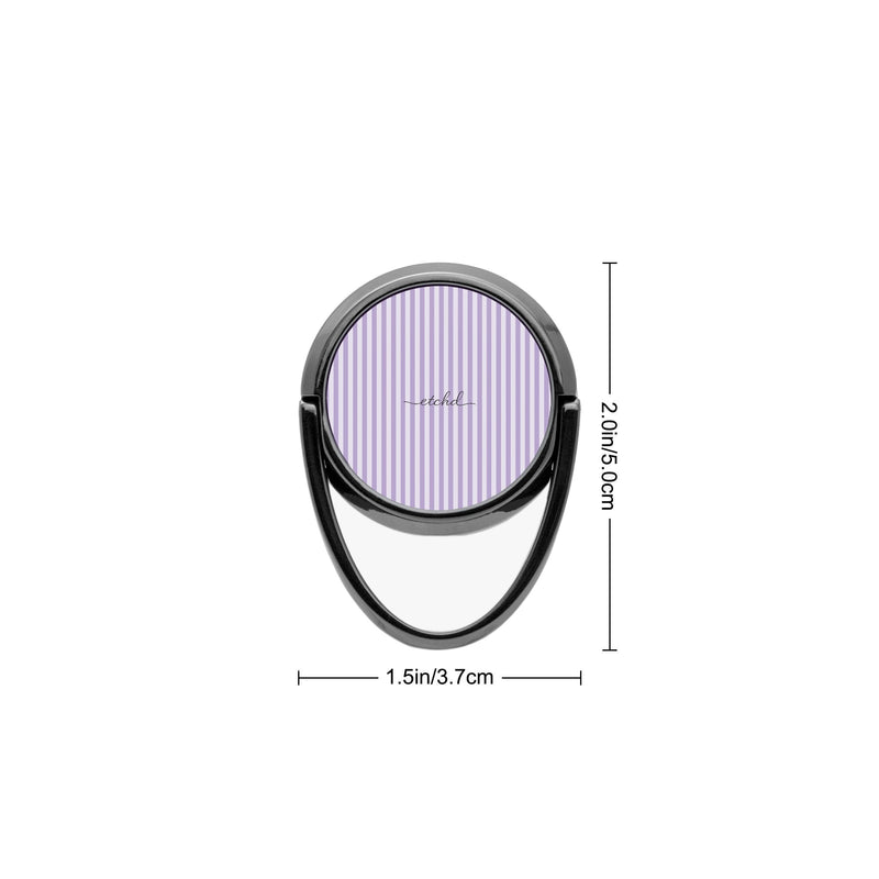 Lilac & Cream Striped Handy Ring-Halterung-zoom-