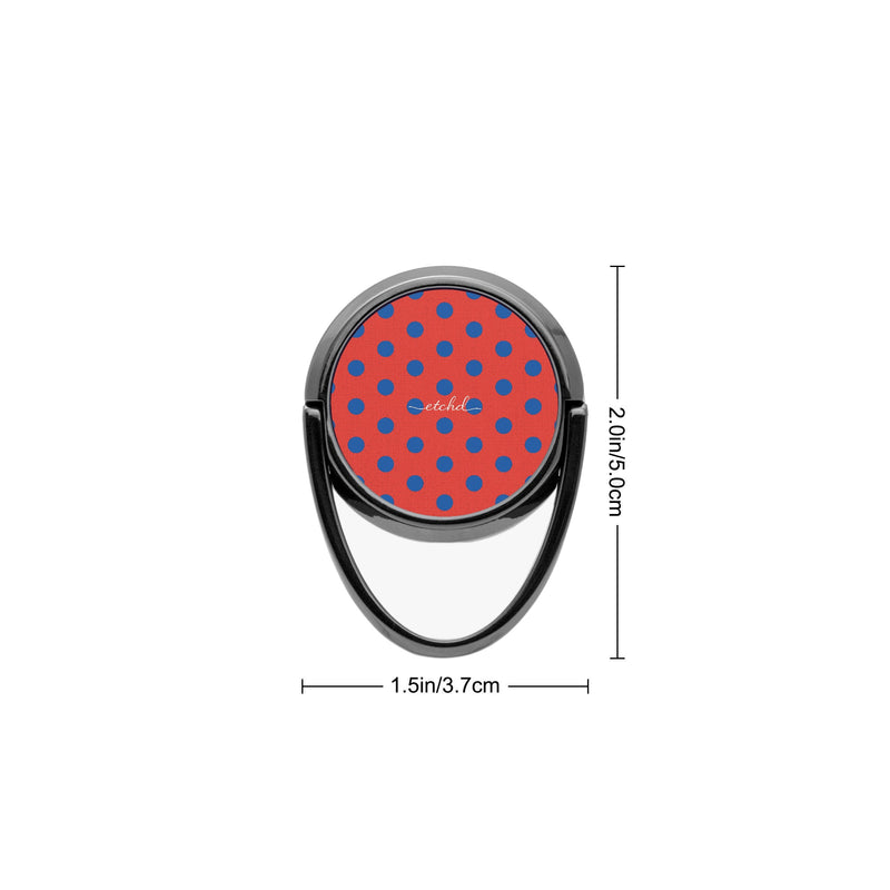 Cobalt And Poppy Polka Dot Phone Ring Holder-zoom-