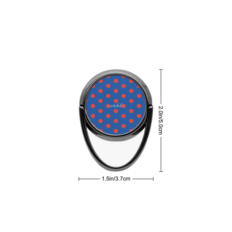 Poppy And Cobalt Polka Dot Handy-Ring-Halterung-zoom-