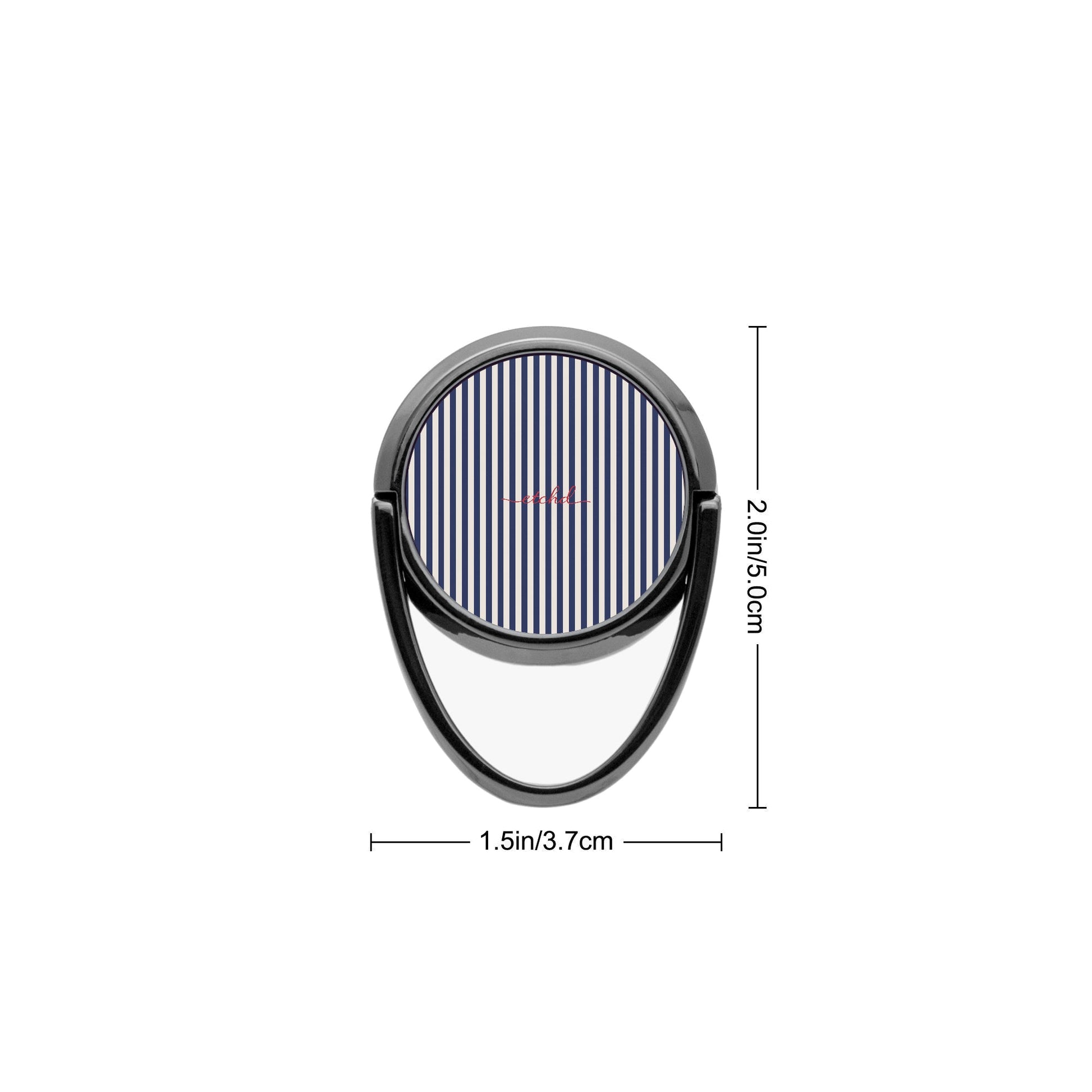Navy & Cream Striped Phone Ring Holder by etchd, view 3