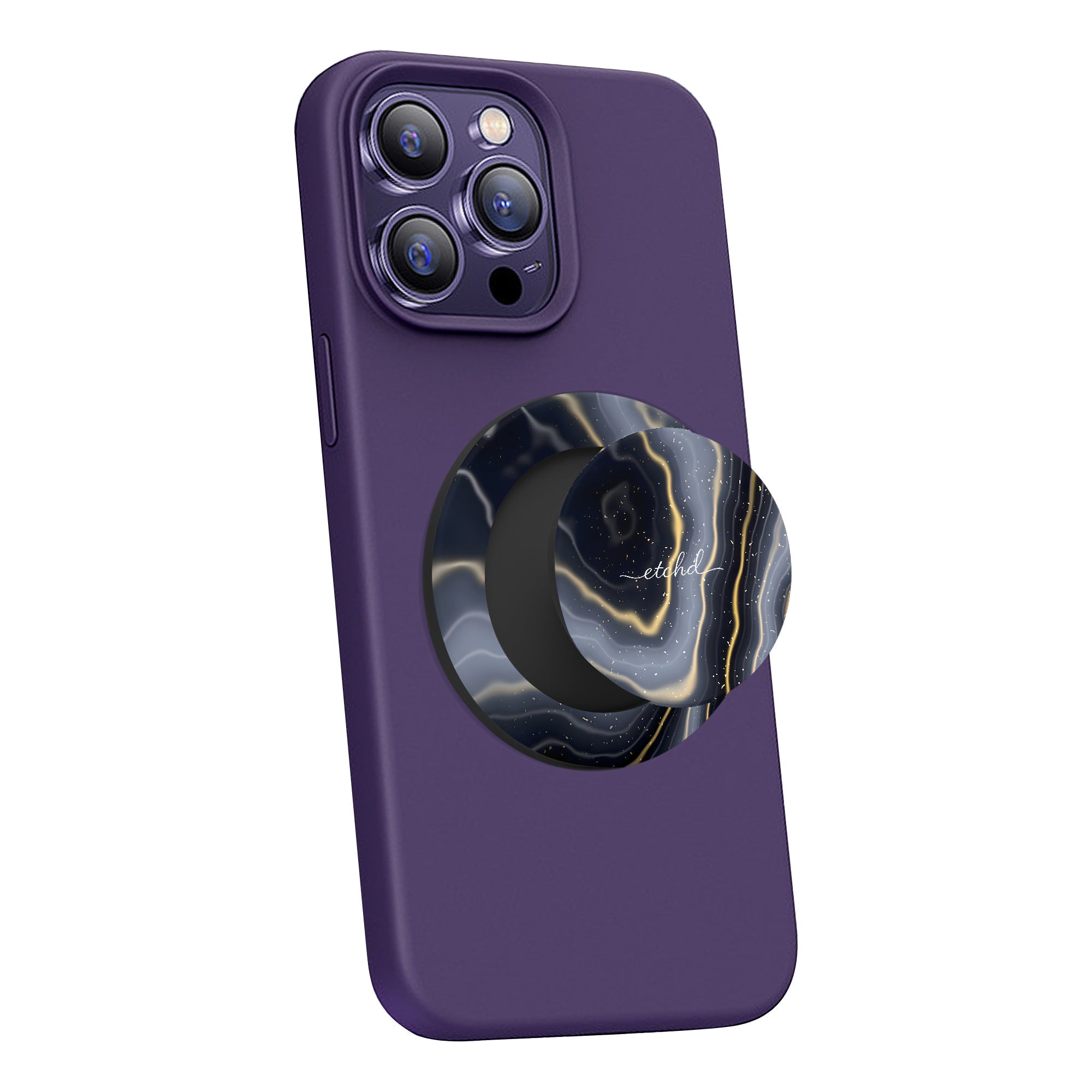 Obsidian Gold Phone Grip And Stand by etchd, view 4