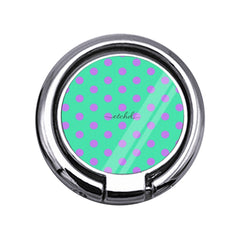 Lilac & Hypermint Polka Dot Slim Ring Holder by etchd