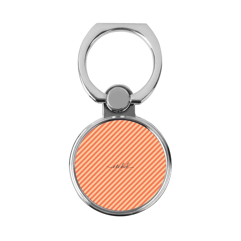 Coral & Peach Striped Diagonal Anello supporto classico per telefono-zoom-