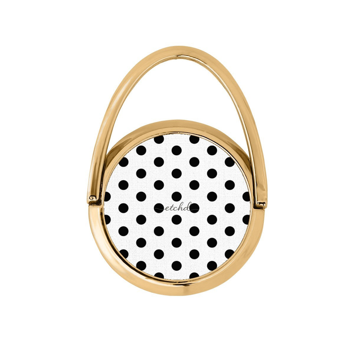 Black & White Polka Dot Hoop Ring Holder by etchd