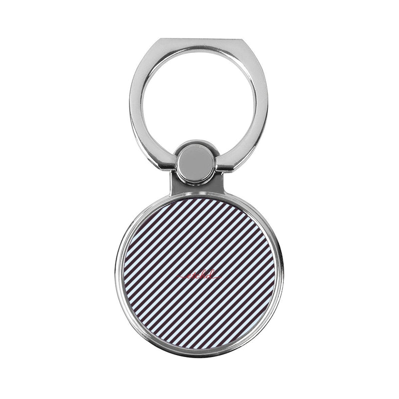 Plum & Blue Striped Diagonal Classic Ring Holder-zoom-