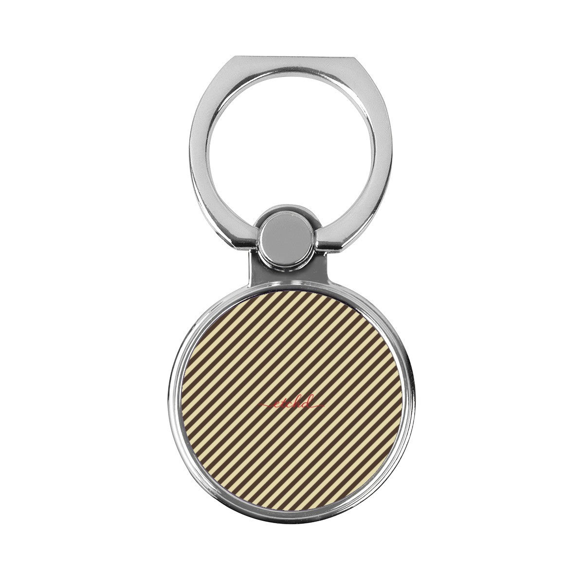 Butter & Brown Striped Diagonal Classic Ring Holder by etchd