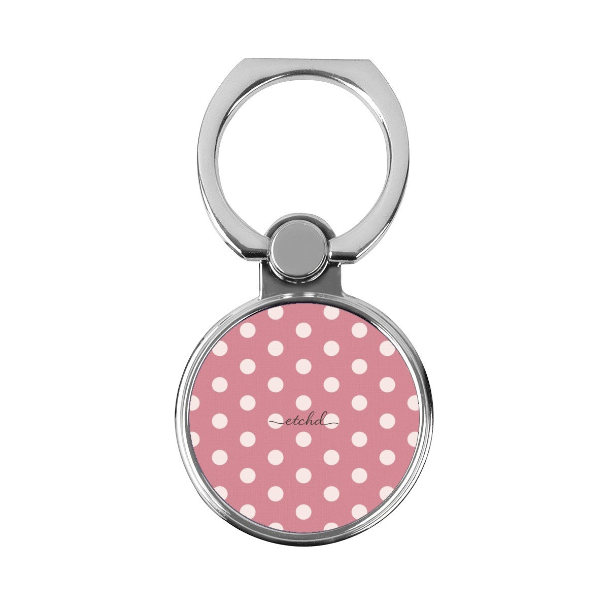 Cream & Blush Polka Dot Classic Ring Holder by etchd