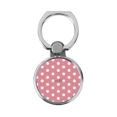 Cream & Blush Polka Dot Classic Ring Holder by etchd