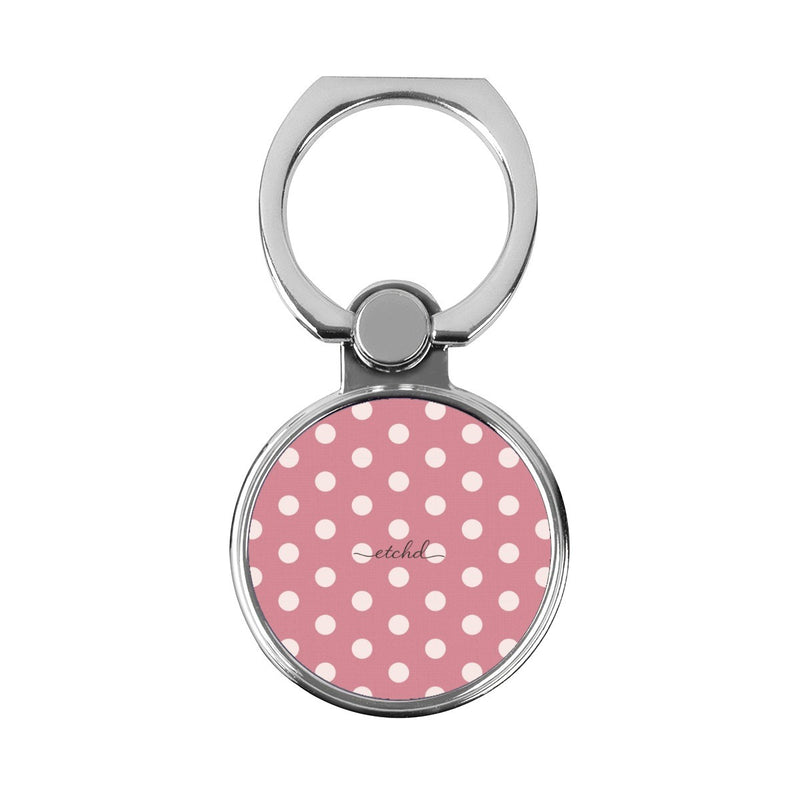 Cream & Blush Polka Dot Classic Ring Holder-zoom-