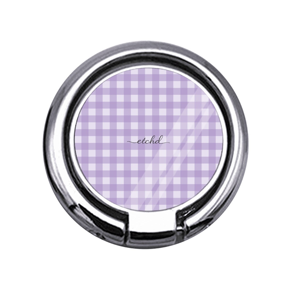 Lilac & Cream Gingham Slim Ring Holder by etchd