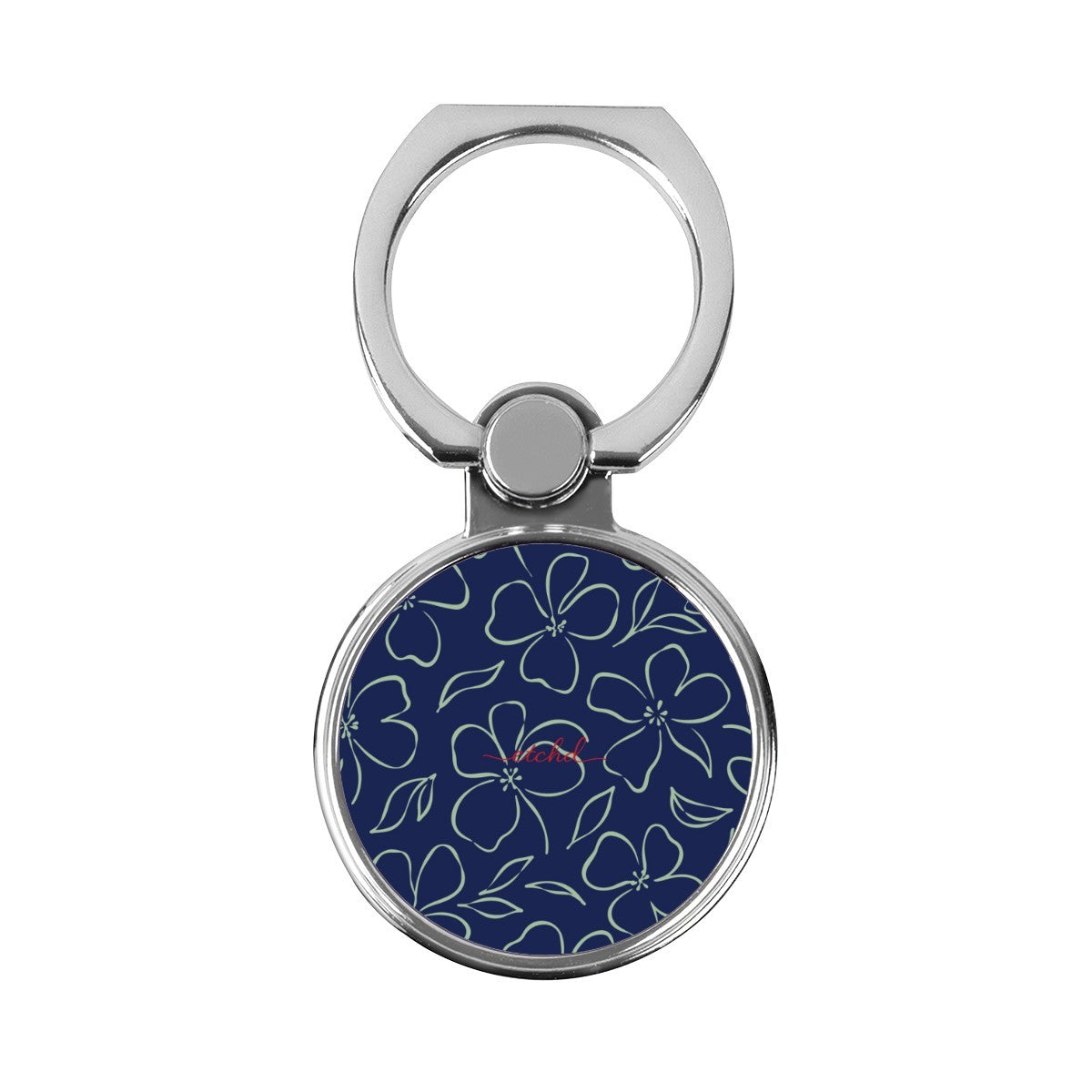 Navy & Sage Floral Classic Ring Holder by etchd
