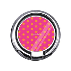 Orange & Pink Polka Dot Slim Ring Holder by etchd